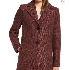 Sam Edelman Notch Collar Tweed Coat